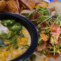 Beyond Sausage Choripan (Chorizo Hot Dog) at Casa Del Vegano in Dallas