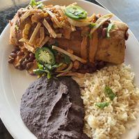 Chimichanga was huge!   at Casa Del Vegano in Dallas