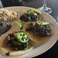 Garlic Carne Asada Tacos  at Casa Del Vegano in Dallas