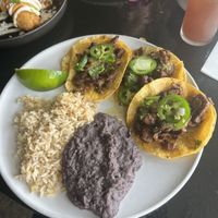 Garlic Carne asada Tacos  at Casa Del Vegano in Dallas