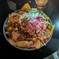 These birria nachos were fire AF!! at Casa Del Vegano in Dallas