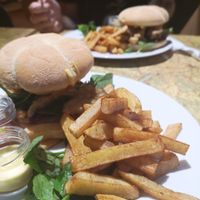 Oyster mushroom burger at Global Cafe Kitchen in Reading