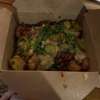 Vegan chili cheeze tots  at Goldies  in Gainesville