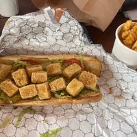 Tofu Po-boy and fries at Goldies  in Gainesville