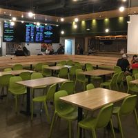 Dining area and ordering line at Burger Burger in Bloomington