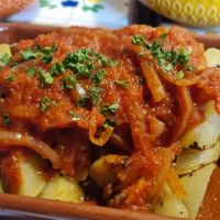 Patatas bravas at Olive Grove Bistro in Worksop