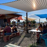 Patio dining with live music at Mancos Brewing Company in Mancos
