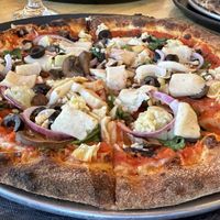 Vegan pizza  at Mancos Brewing Company in Mancos