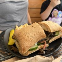 Mushroom bahn mi  at Brewbakers Cafe in Keene
