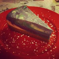 tie dye vegan cheesecake! at Rock da Casbah in Saugerties