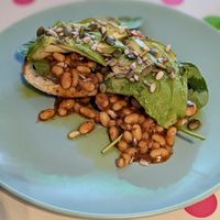 Vegan Avocado on Turkish Toast at The Wayzgoose Diner in Leura