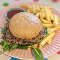 Vegan The Garden Burger at The Wayzgoose Diner in Leura