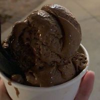 Chocolate mousse (oat based ice cream) at Main Street Creamery in Sarasota
