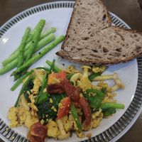 Scrambled tofu at Pokeman in Da Nang