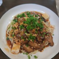 Vegan pasta with tofu at Pokeman in Da Nang
