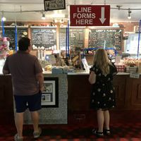 inside at Larry's Ice Cream & Gelatos in St Pete Beach