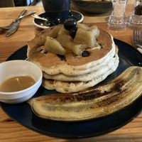 Vegan blueberry pancakes  at Bricks & Mortar in Berlin