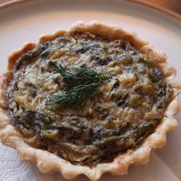 Spring greens tart at Barleys in Hull