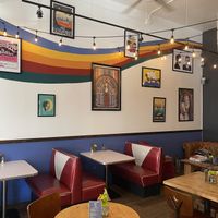 Retro interior  at The Blue Owl in Santa Barbara
