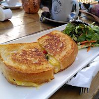Tomato cheese sandwich at The Blue Owl in Santa Barbara