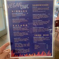 Menu changes sometimes  at The Blue Owl in Santa Barbara