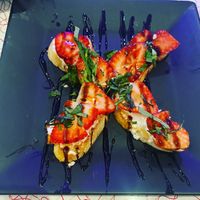 Strawberry Bruschetta 🍓  at The Blue Owl in Santa Barbara