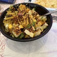 small vegan fried rice bowl with tofu!  at The Blue Owl in Santa Barbara
