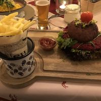 Vegan burger with vegan mayonaise at Hotel Gasthof Brüggler in Radstadt