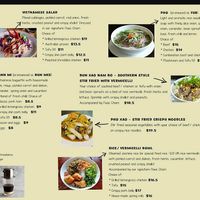 Menu page 2 at nem in Kennington