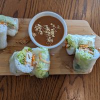 Tofu rice paper rolls at nem in Kennington