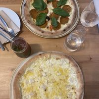 quattro formaggi a picante pizza :))  at Chutnej in Prague