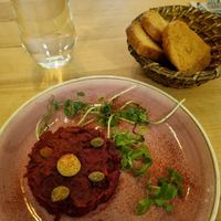 Tatar with beetroot inside - was nice at Chutnej in Prague