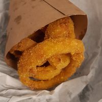 Take out onion rings at Chutnej in Prague