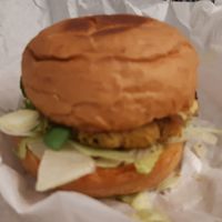 Kale burger at Chutnej in Prague