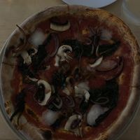 spinach pizza  at Chutnej in Prague