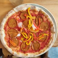 Pepperoni pizza at Chutnej in Prague