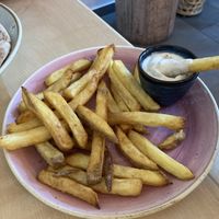 Chips, with the best mayo I’ve ever had!  at Chutnej in Prague