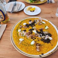 Pumpkin risotto at Chutnej in Prague