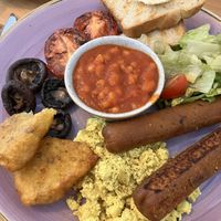 Vegan breakfast meal  at Chutnej in Prague