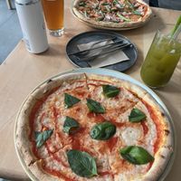 Margherita and Salami pizzas  at Chutnej in Prague