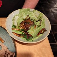 Fried mushrooms with herb cream at Chutnej in Prague