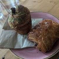 Left: matcha and blackberry. Right: chocolate at Chutnej in Prague