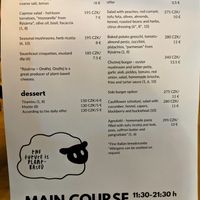 Menu page at Chutnej at Chutnej in Prague