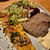 Gluten free sourdough and mungo omelette at Chutnej in Prague