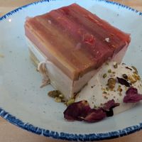 Rhubarb tart at Chutnej in Prague