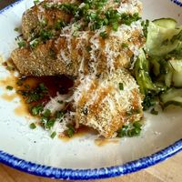 Fried polenta  at Chutnej in Prague