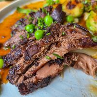 Lion's Mane Steak - mashed potatoes, mushroom demi-glace, green beans at Chutnej in Prague
