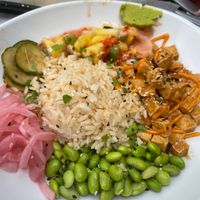 Tofu island bowl at KoKo Cabana in Oak Island