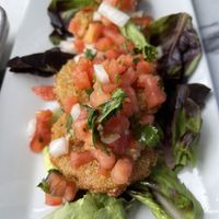 Green fried tomatoes! Absolutely delicious.  at KoKo Cabana in Oak Island