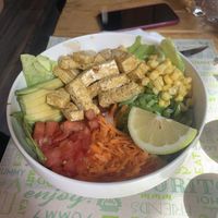 Generous salad  at El Vegan in Santiago